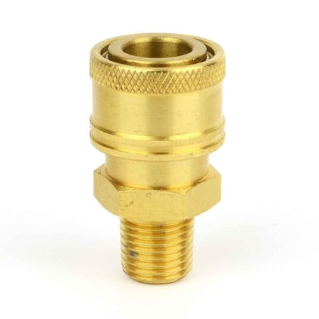 Interstate Pneumatics Pressure Washer 1/4 Inch MNPT Brass Coupler 5200 PSI PW7131